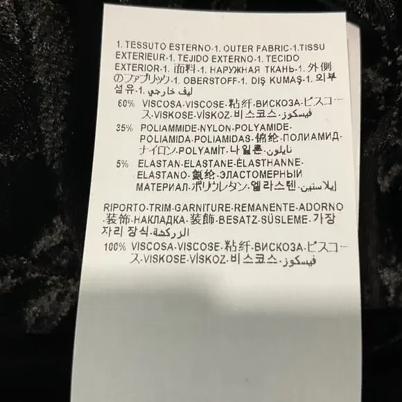 Versace Velvet Black Wide Leg Pants Size 38 IT / US 2 - Picture 5 of 6